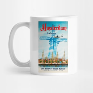 Vintage Travel Poster The Netherlands Amsterdam Mug